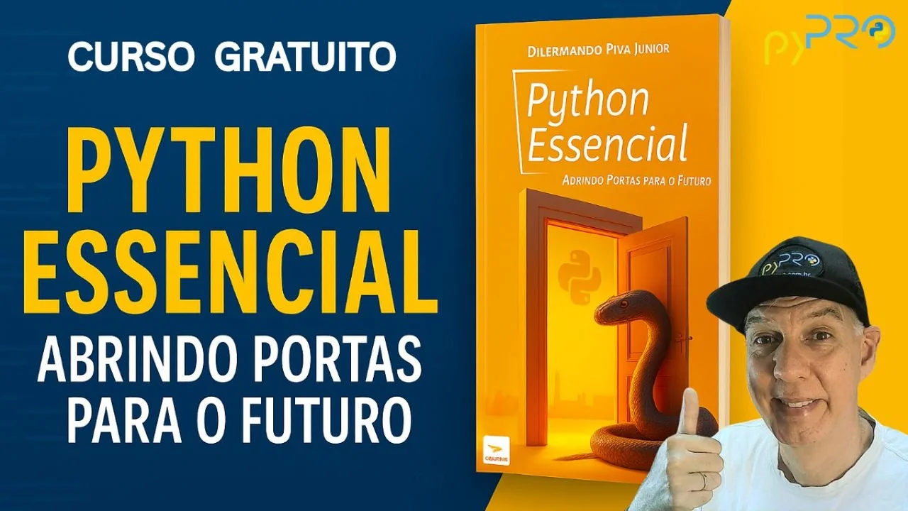 Capa do curso gratuito Python Essencial: Abrindo Portas para o Futuro.